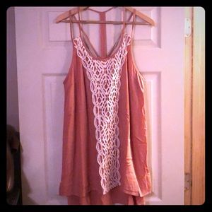 NWOT pink strapped dress! Size large!